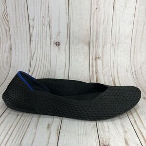 Rothy’s The Flat Honeycomb Womens Size 13 Black Knit Flat Slip On